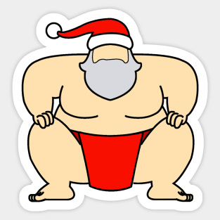 Sumo Santa Claus 3 Sticker